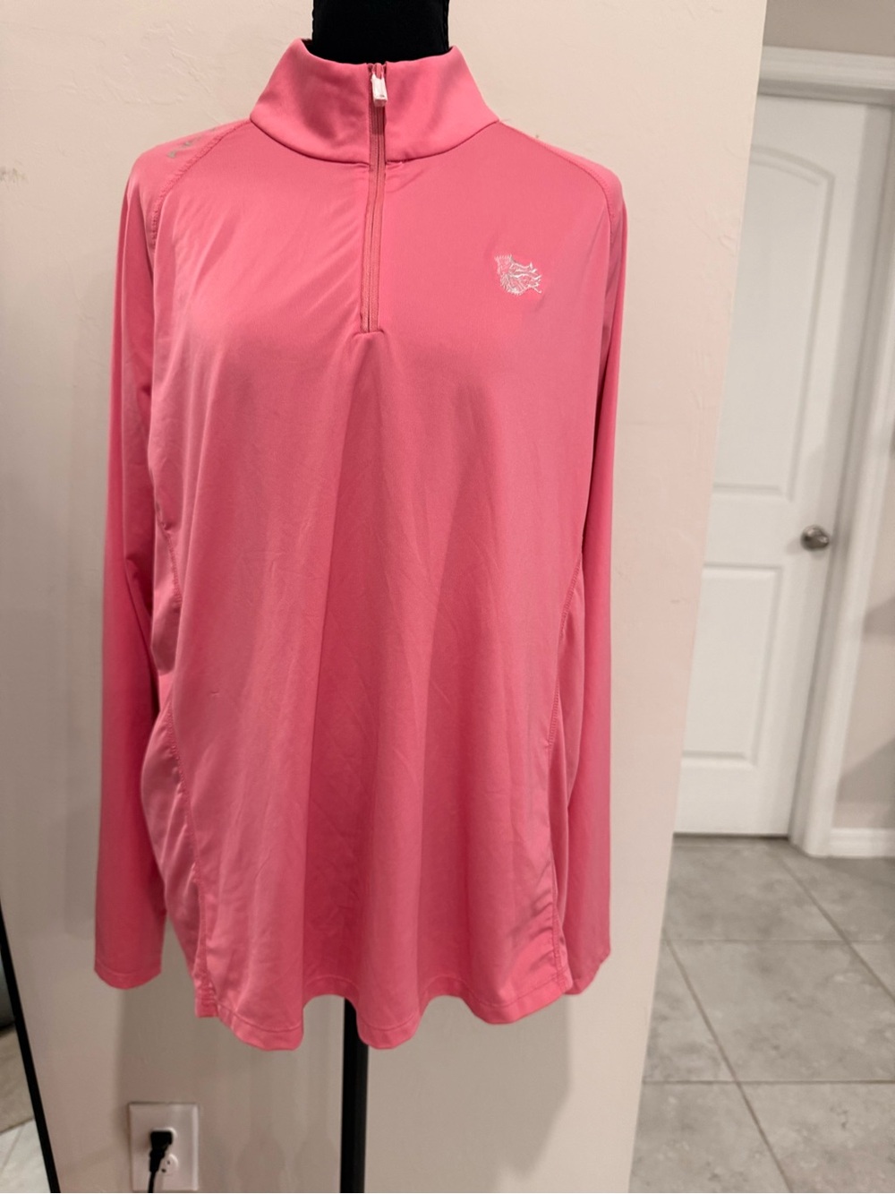 Ralph Lauren RLX Pink Quarter-Zip Long Sleeve Pullover